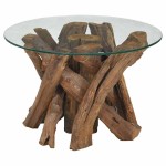 vidaXL Măsuță de cafea, 60 cm, lemn masiv de tec erodat vidaXL Măsuță de cafea, 60 cm, lemn masiv de tec erodat