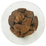 vidaXL Măsuță de cafea, 60 cm, lemn masiv de tec erodat vidaXL Măsuță de cafea, 60 cm, lemn masiv de tec erodat