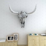vidaXL Decorațiune de perete tip craniu, aluminiu, argintiu vidaXL Decorațiune de perete tip craniu, aluminiu, argintiu