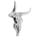 vidaXL Decorațiune de perete tip craniu, aluminiu, argintiu vidaXL Decorațiune de perete tip craniu, aluminiu, argintiu