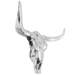 vidaXL Decorațiune de perete tip craniu, aluminiu, argintiu vidaXL Decorațiune de perete tip craniu, aluminiu, argintiu