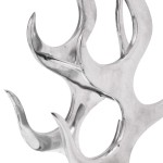 vidaXL Raft pt. vinuri din aluminiu argintiu, formă flacără, 9 sticle