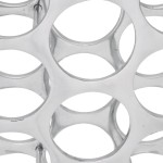 vidaXL Raft pentru vin, aluminiu, argintiu, pentru 27 sticle