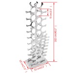 vidaXL Raft pentru vin, aluminiu, argintiu, pentru 27 sticle