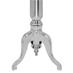 vidaXL Masă laterală rotundă din aluminiu, argintiu