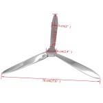 vidaXL Decorațiune de perete elice din aluminiu, argintiu, 70 cm vidaXL Decorațiune de perete elice din aluminiu, argintiu, 70 cm