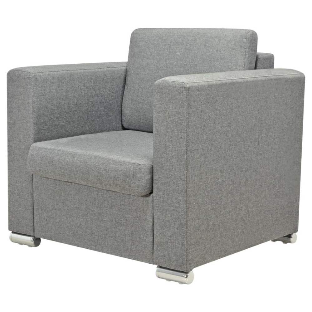vidaXL Fotoliu, gri deschis, material textil