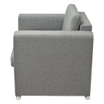 vidaXL Fotoliu, gri deschis, material textil