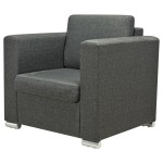 vidaXL Fotoliu, gri închis, material textil