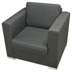 vidaXL Fotoliu, gri închis, material textil