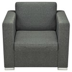vidaXL Fotoliu, gri închis, material textil