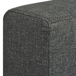 vidaXL Canapea cu 2 locuri, gri închis, material textil