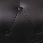 vidaXL Canapea colț Chesterfield 5 locuri, negru, piele ecologică