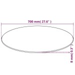vidaXL Blat masă din sticlă securizată rotund 700 mm vidaXL Blat masă din sticlă securizată rotund 700 mm