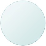 vidaXL Blat masă din sticlă securizată rotund 800 mm vidaXL Blat masă din sticlă securizată rotund 800 mm