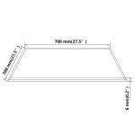 vidaXL Blat de masă din sticlă securizată pătrat 700 x 700 mm vidaXL Blat de masă din sticlă securizată pătrat 700 x 700 mm