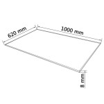vidaXL Blat de masă, sticlă securizată, dreptunghiular, 1000 x 620 mm
