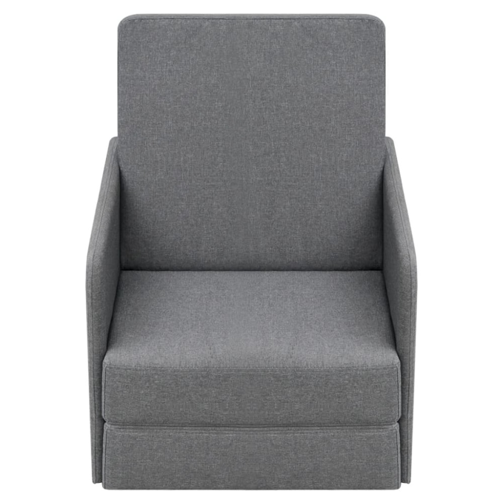 vidaXL Fotoliu pat extensibil, gri deschis, material textil