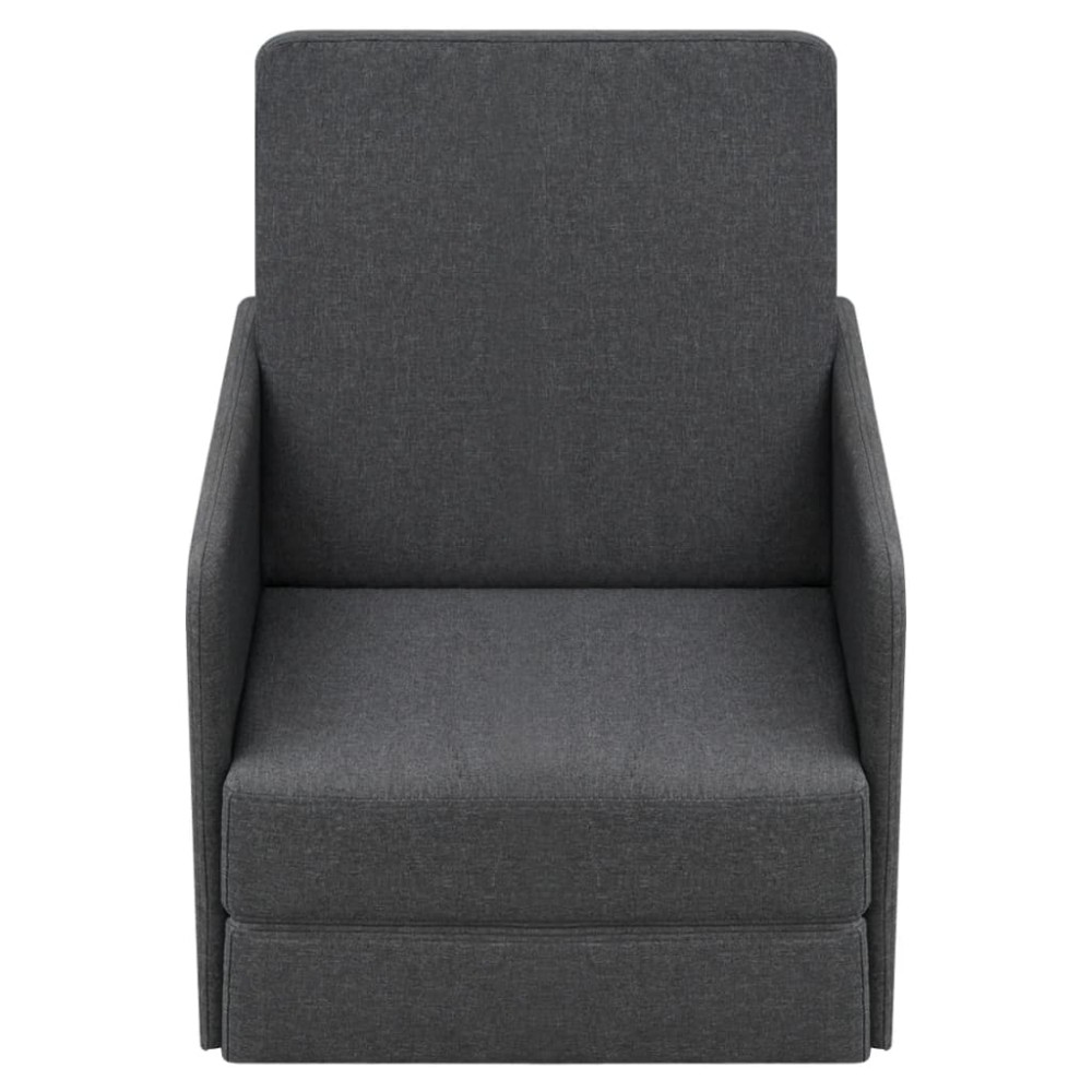 vidaXL Fotoliu pat extensibil, gri închis, material textil