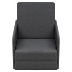 vidaXL Fotoliu pat extensibil, gri închis, material textil