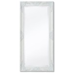 vidaXL Oglindă verticală în stil baroc, 100 x 50 cm, alb vidaXL Oglindă verticală în stil baroc, 100 x 50 cm, alb