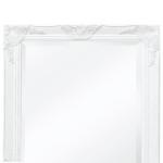 vidaXL Oglindă verticală în stil baroc, 100 x 50 cm, alb vidaXL Oglindă verticală în stil baroc, 100 x 50 cm, alb