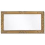 vidaXL Oglindă de perete în stil baroc, 100 x 50 cm, auriu vidaXL Oglindă de perete în stil baroc, 100 x 50 cm, auriu