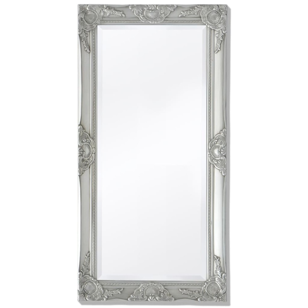 vidaXL Oglindă verticală în stil baroc, 100 x 50 cm, argintiu