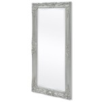 vidaXL Oglindă verticală în stil baroc, 100 x 50 cm, argintiu vidaXL Oglindă verticală în stil baroc, 100 x 50 cm, argintiu
