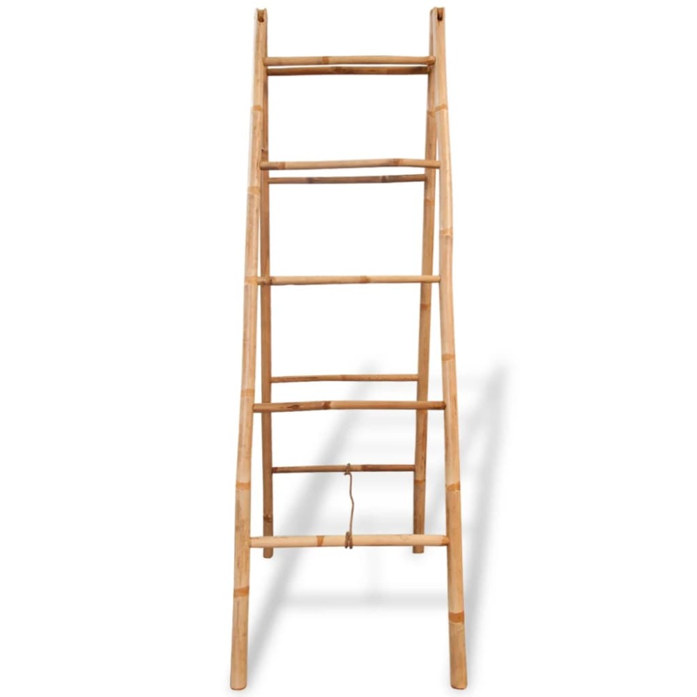 vidaXL Scară dublă pentru prosoape cu 5 trepte din bambus 50 x 160 cm