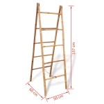 vidaXL Scară dublă pentru prosoape cu 5 trepte din bambus 50 x 160 cm vidaXL Scară dublă pentru prosoape cu 5 trepte din bambus 50 x 160 cm