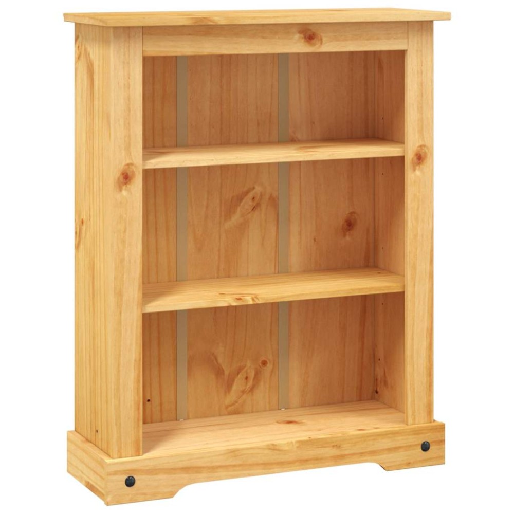 vidaXL Bibliotecă 3 rafturi pin, stil mexican Corona, 80x29x100 cm