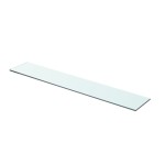 vidaXL Raft din sticlă transparentă, 70 x 12 cm