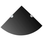 vidaXL Raft de colț din sticlă cu suporți de crom, negru 35 x 35 cm vidaXL Raft de colț din sticlă cu suporți de crom, negru 35 x 35 cm