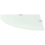 vidaXL Raft de colț cu suporți din crom, sticlă, 25 x 25 cm vidaXL Raft de colț cu suporți din crom, sticlă, 25 x 25 cm