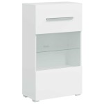 vidaXL Set mobilier comodă TV de perete, 5 piese, iluminare LED, alb