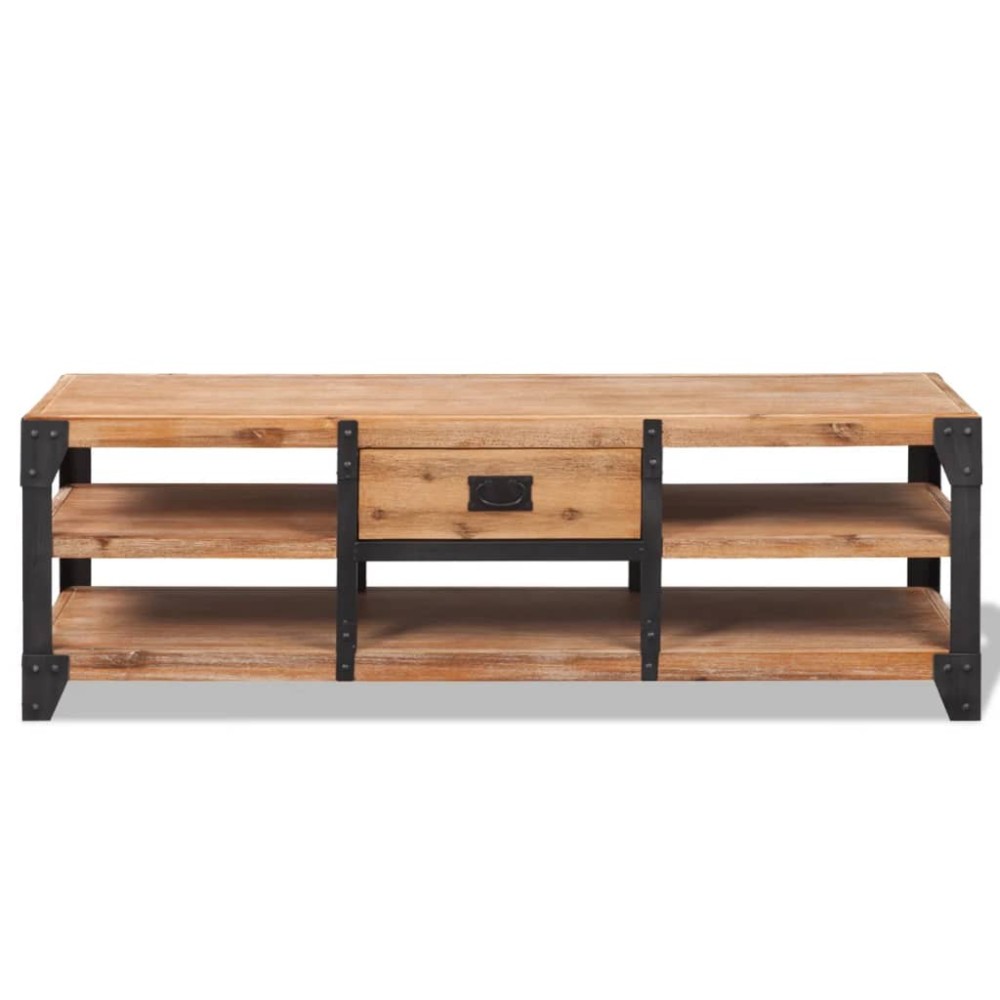 vidaXL Comodă TV din lemn masiv de acacia 140 x 40 x 45 cm