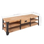 vidaXL Comodă TV din lemn masiv de acacia 140 x 40 x 45 cm