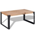 vidaXL Măsuță de cafea din lemn masiv de acacia, 100 x 60 x 45 cm