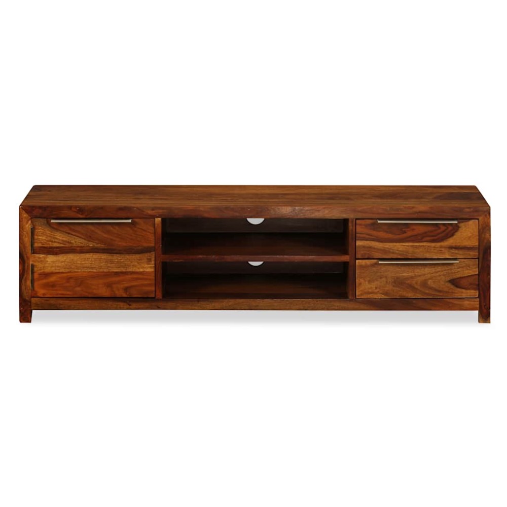 vidaXL Comodă TV din lemn masiv de acacia, 120 x 30 x 30 cm