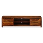 vidaXL Comodă TV din lemn masiv de acacia, 120 x 30 x 30 cm