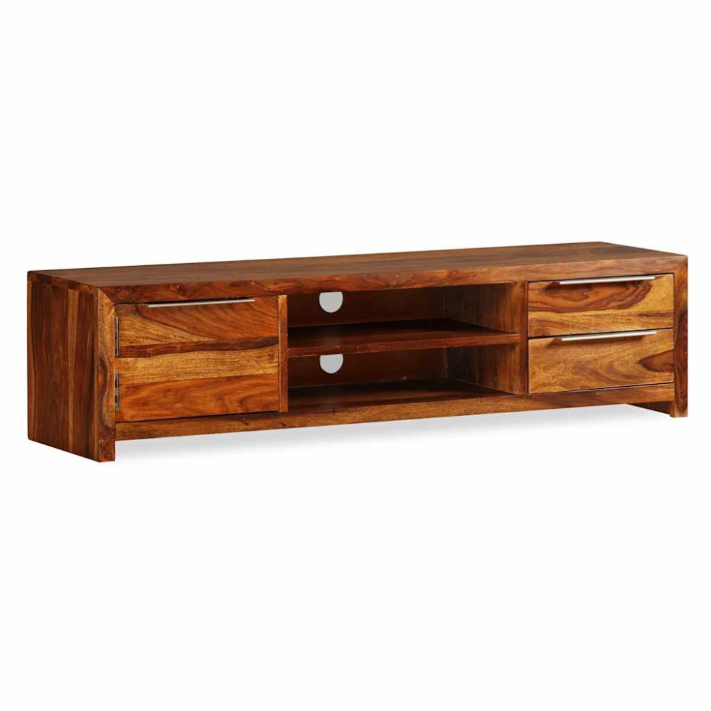 vidaXL Comodă TV din lemn masiv de acacia, 120 x 30 x 30 cm