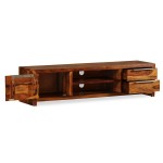 vidaXL Comodă TV din lemn masiv de acacia, 120 x 30 x 30 cm