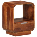 vidaXL Noptieră cu sertar, lemn masiv de acacia, 40 x 30 x 50 cm