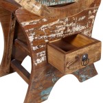 vidaXL Suport de vin pentru 10 sticle, lemn masiv reciclat