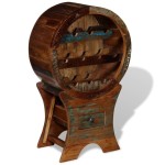 vidaXL Suport de vin pentru 10 sticle, lemn masiv reciclat