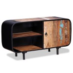 vidaXL Comodă TV, 90 x 30 x 48 cm, lemn masiv reciclat