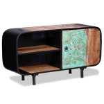 vidaXL Comodă TV, 90 x 30 x 48 cm, lemn masiv reciclat