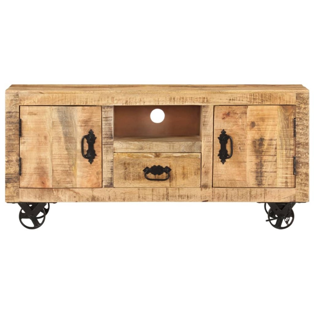 vidaXL Comodă TV, 110x30x50 cm, lemn de mango nefinisat