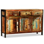 vidaXL Bufet din lemn masiv reciclat, 120x35x76 cm